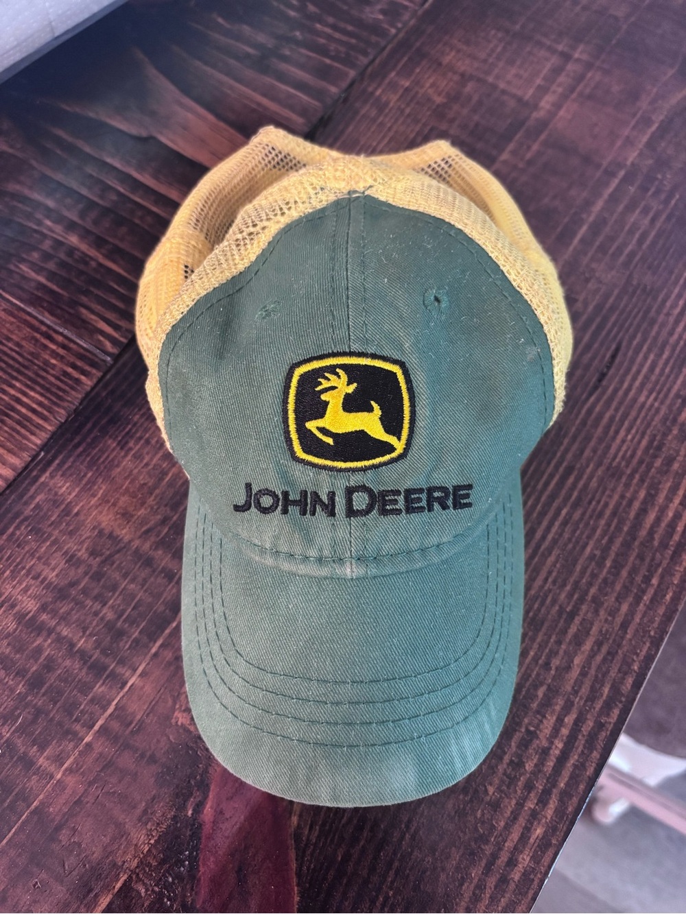 John Deere Green Cap with Yellow Mesh and Logo